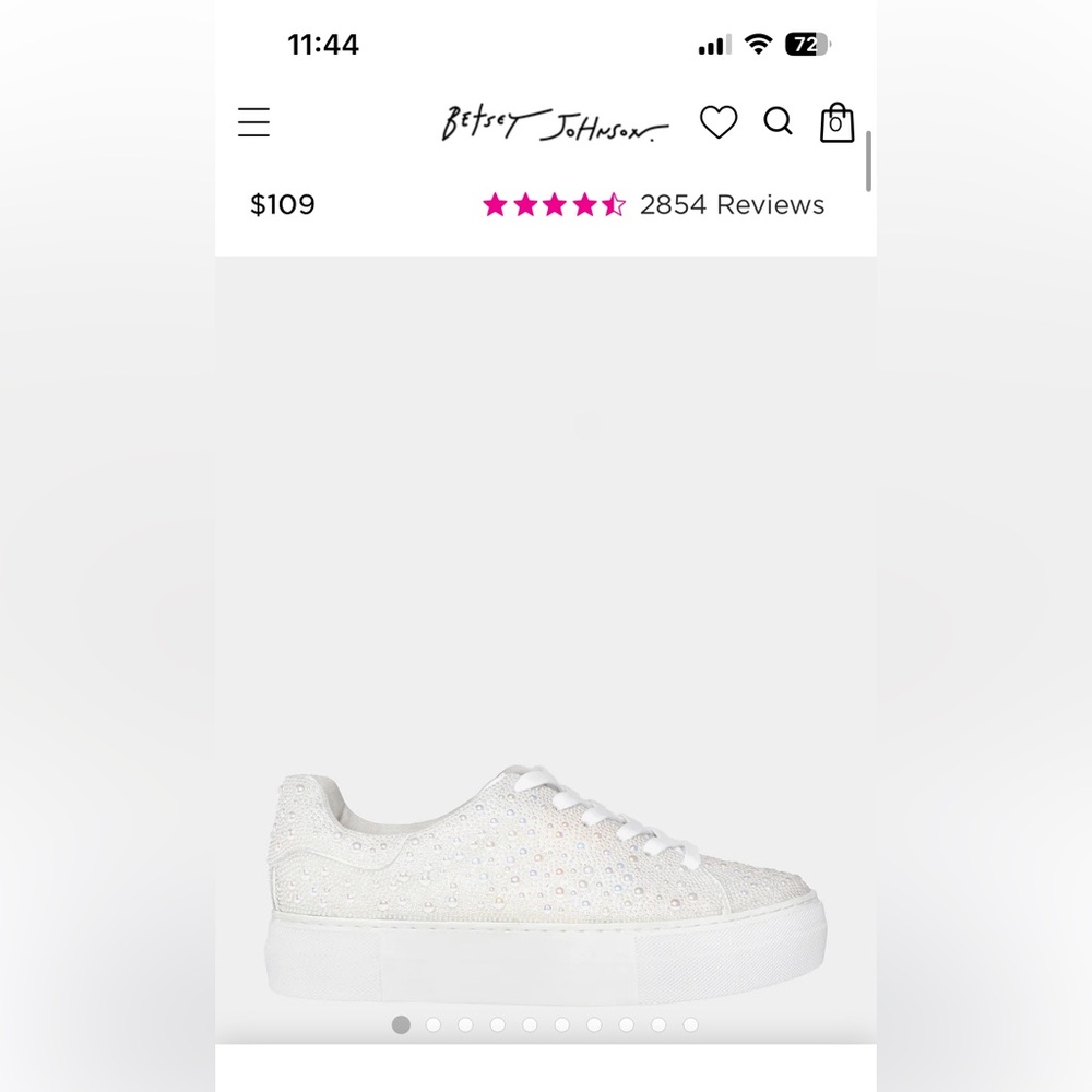 Sidney ivory Betsey Johnson ivory Pearl  Sneakers